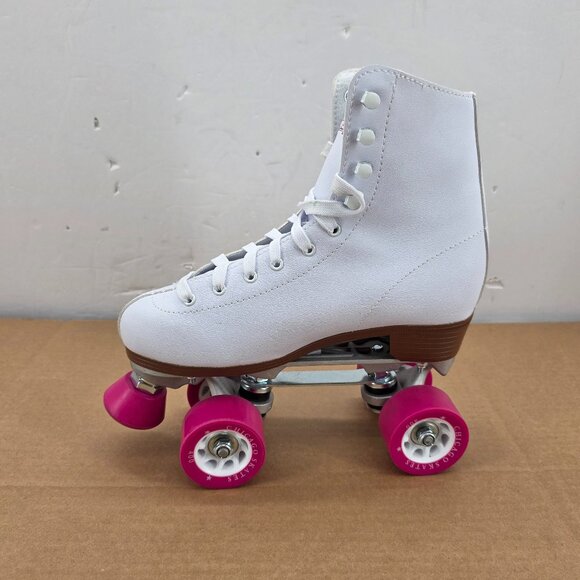 Chicago women’s roller skates size 7 white with pink wheels - Picture 1 of 16